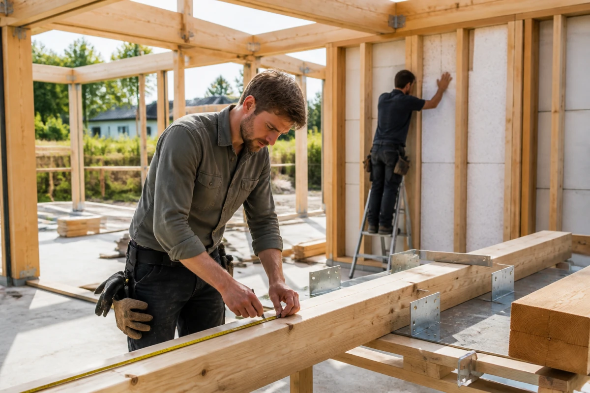 Construction maison ossature bois Couffé