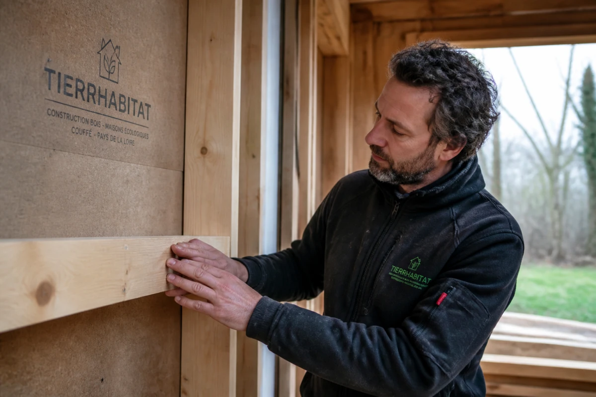 Maison bioclimatique ossature bois Ligné