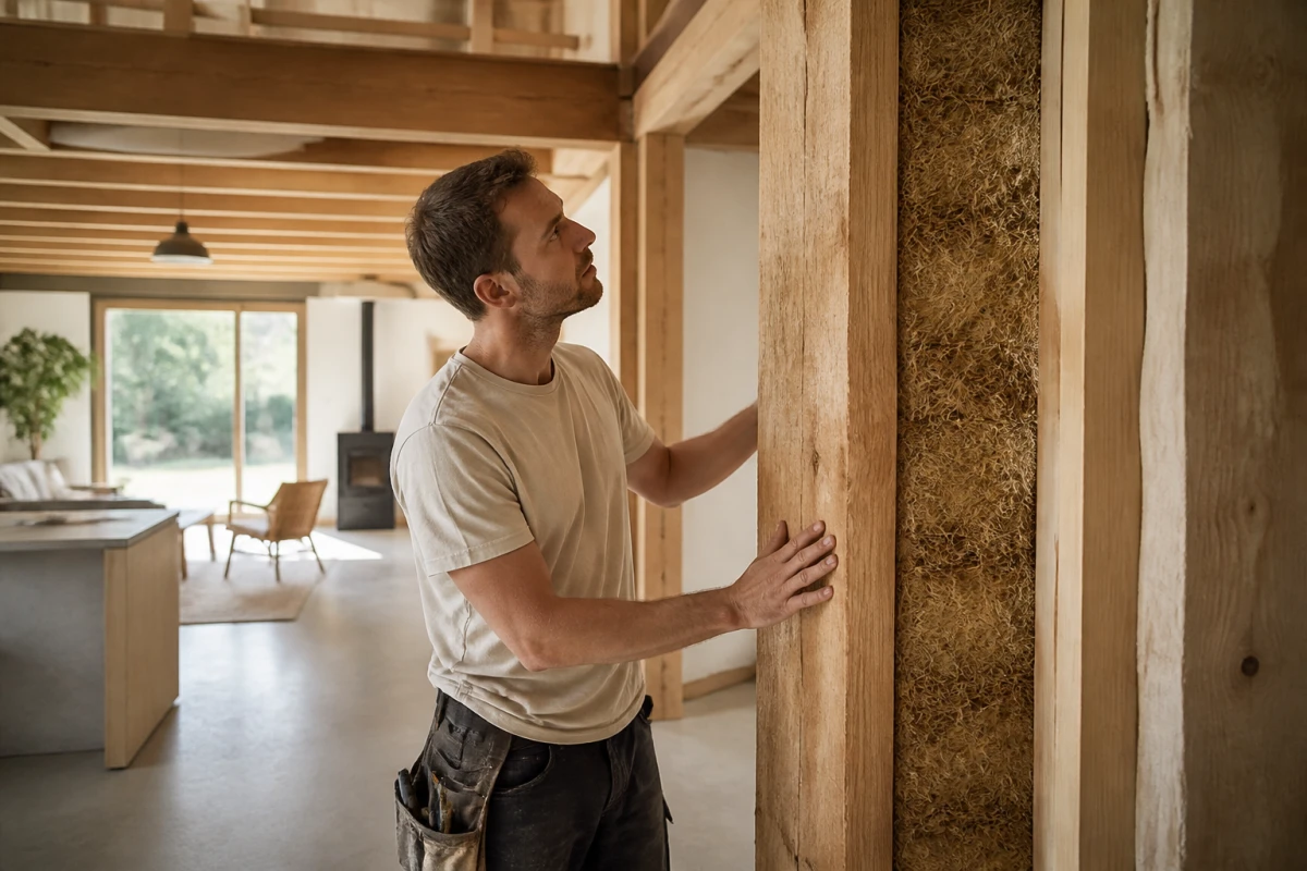 Maison bois avec isolation paille Loireauxence