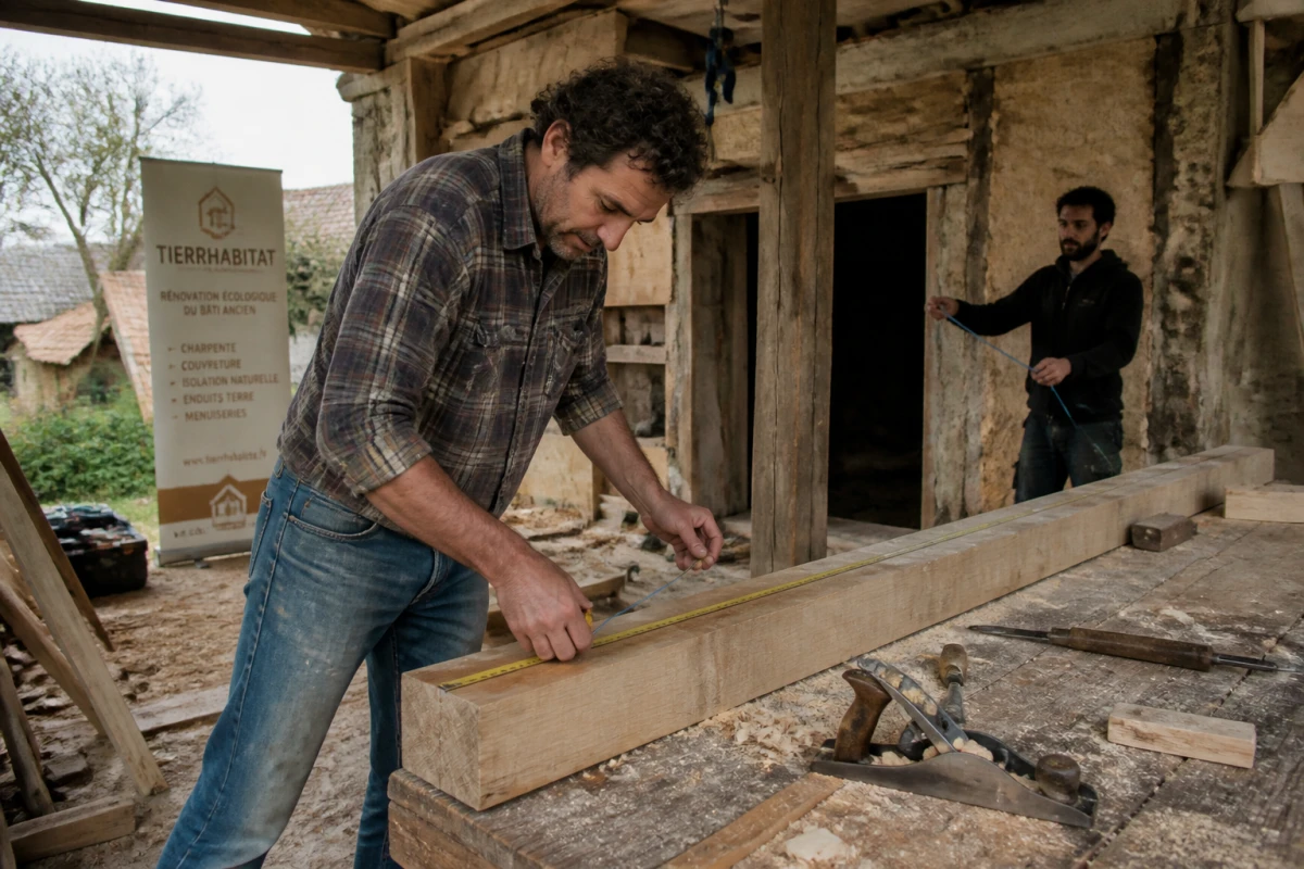 Rénovation menuiserie bois maison ancienne Champtoceaux